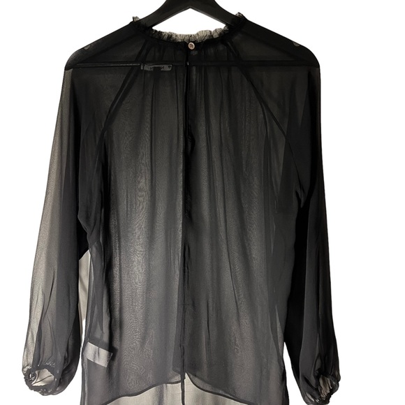 Women’s Naven Silk Sheer Black Top - Picture 2 of 9